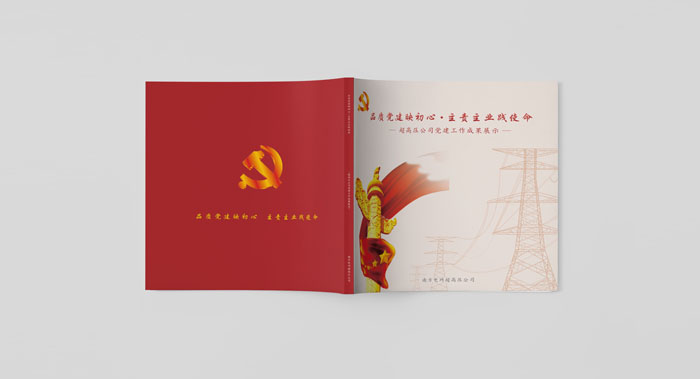 南方電網(wǎng)黨建紀念冊封面設(shè)計